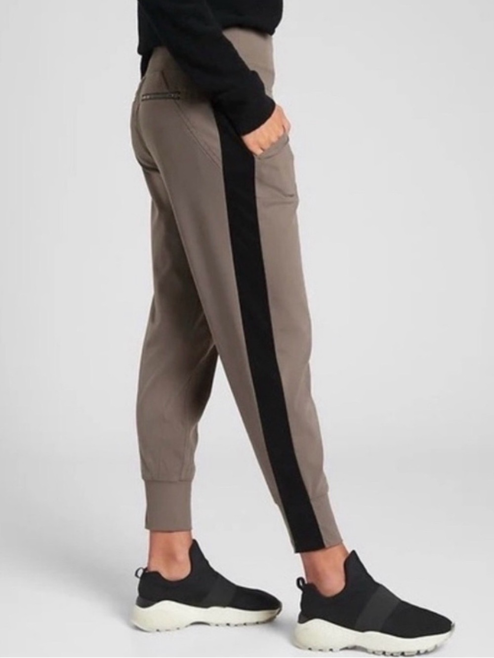 Athlete Joggers with Black Satin Stripe